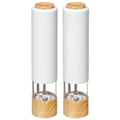 One-Touch Stainless Steel Electronic Salt and Pepper Mill Set of Two, Jean  Patrique Professional Cookware