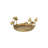6" Antiqued Gold Cast Iron Mushrooms Trinket Tray