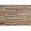 Tapis rayé Gabbeh Kashkoli fabriqué à la main 7 x 10