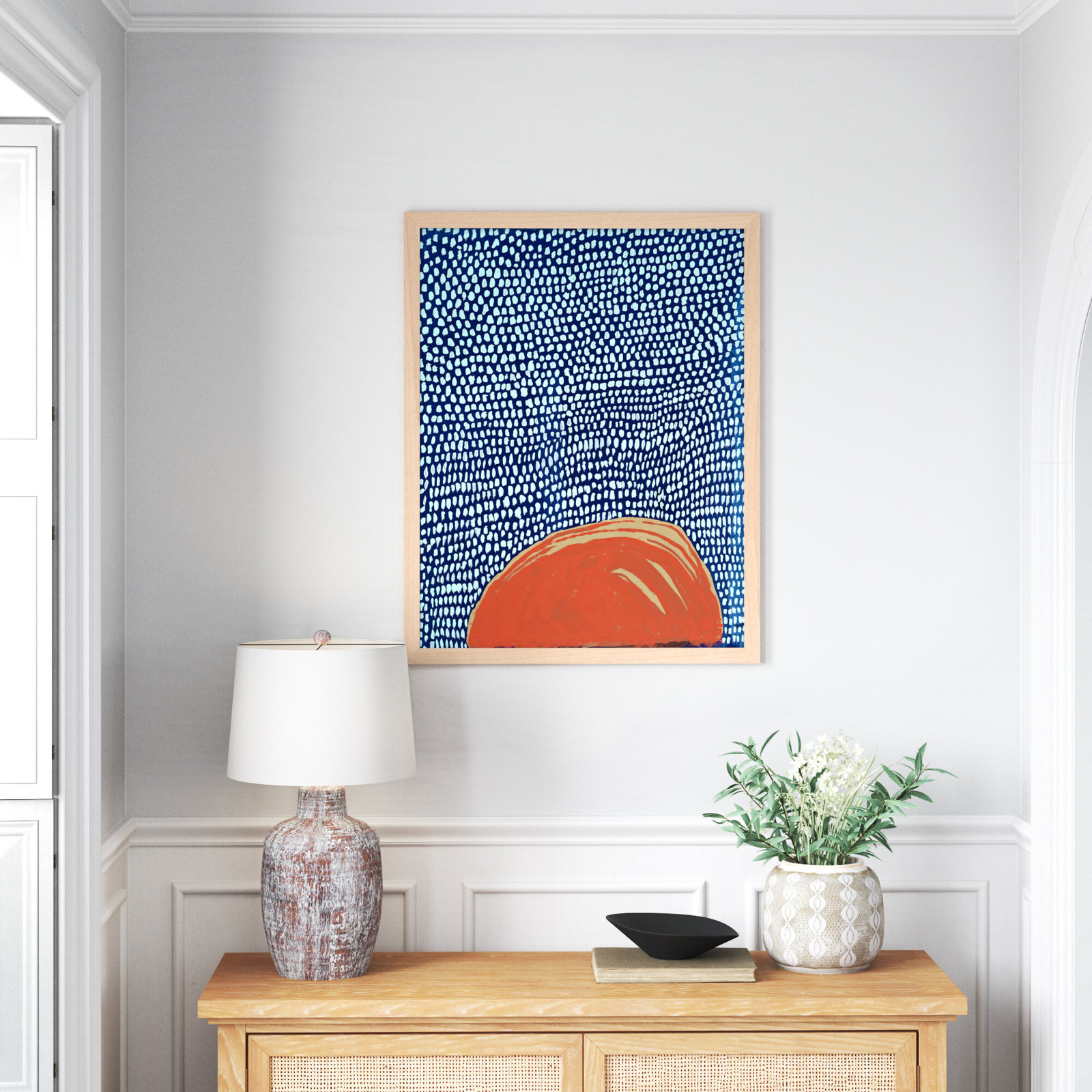 Starscape 5 by Andrea Stokes, Maple Wood Framed, 38" H x 30" W