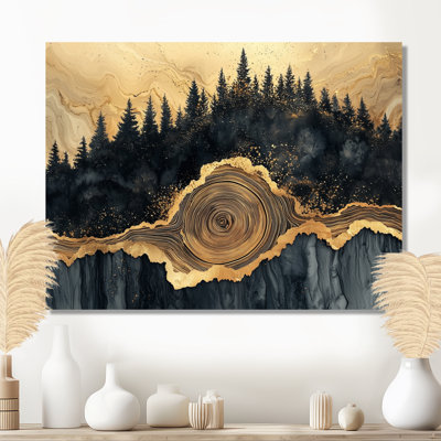Forest River Of Black Onyx Crystal II - Forest Metal Wall Decor, Traditional Metal Art Print