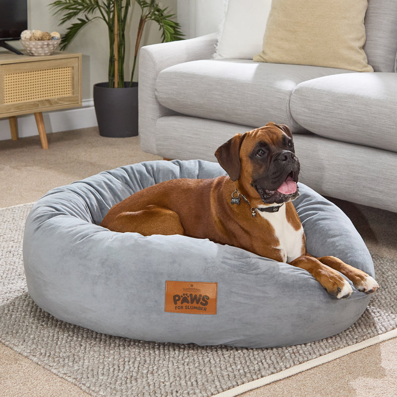 Slumberdown Paws for Slumber Donut Pet Bed, Extra Large (75cm W x 27cm D x 75cm H), Extra Large (71 - 90 lbs), Grey