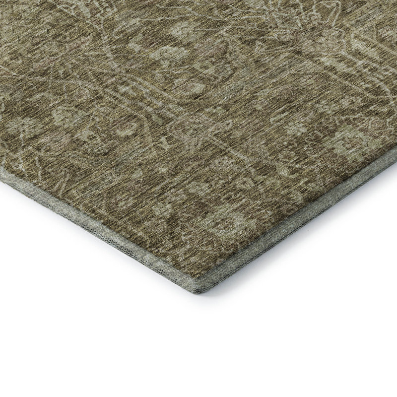 Tapis de qualité mondiale lavable à la machine Premium AMD1133, Rond 8 pi