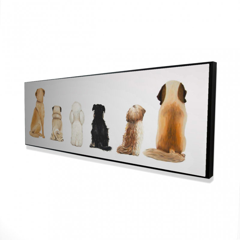 White Animals Canvas | Man's Best Friend Back View Decor
