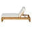Acacia Wood Chaise Lounge with 4-Inch 4-Fold Cushion Set, Adjustable Outdoor Patio Lounger with Flat Side Surface, for Poolside-113009795-112957986