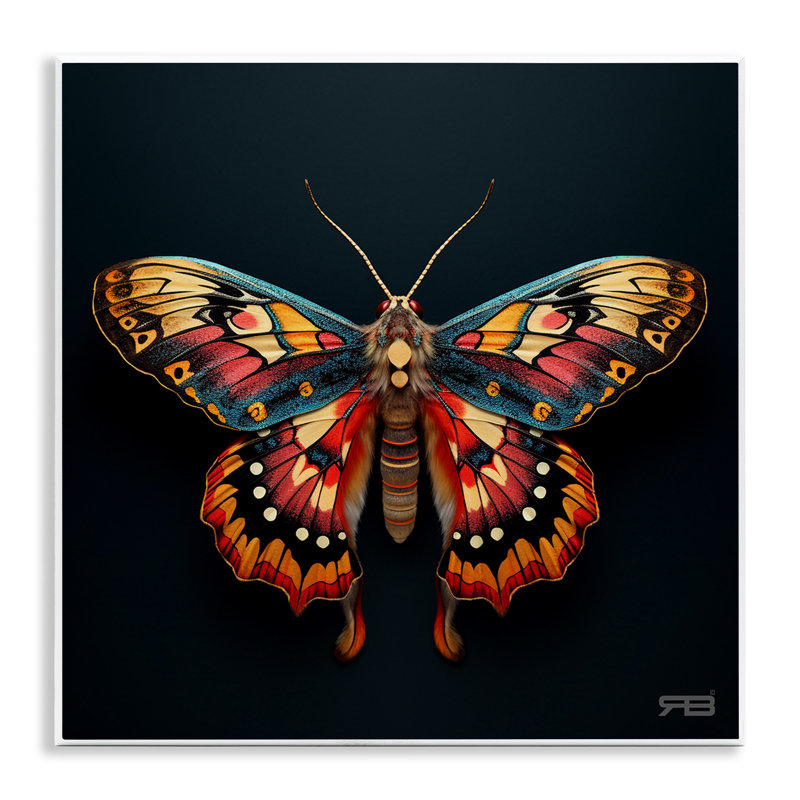 Art mural vif à motif de papillon de nuit par Roozbeh Bahramali