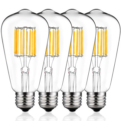 8 watts (100 watts équivalents), ampoule à DEL ST64, à intensité variable, blanc chaud (2700K) E26 / culot moyen (standard)