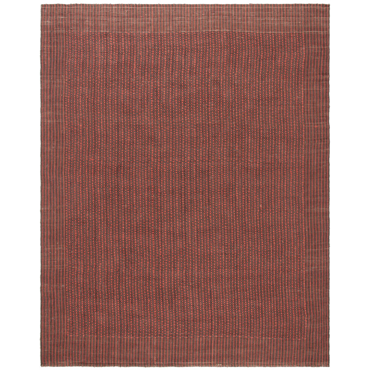 Auckland Hand-Woven Flatweave Jute/Sisal Brown/Rust Area Rug