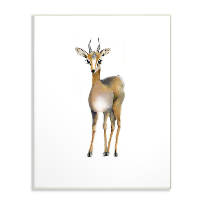 Art sur toile antilope Gupton, Plaque murale, H 15 po x l 10 po x P 0,5 po