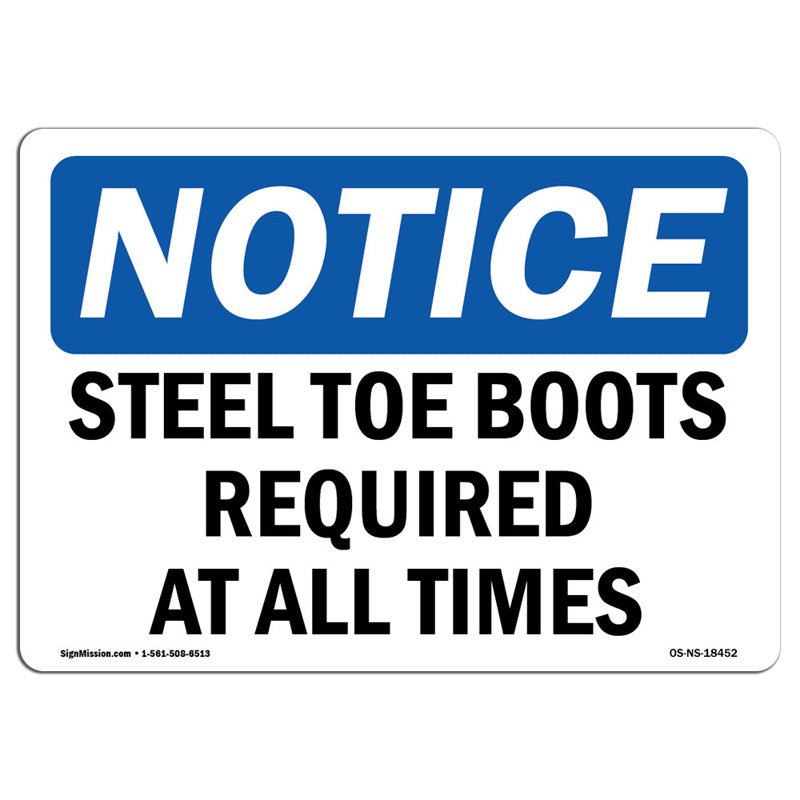 Bottes en acier à embout requis en tout temps
