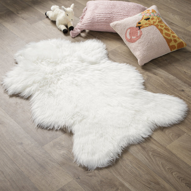 Tapis blanc à motif d'ours polaire, Nouveauté 3 pi 3 po x 4 pi 7 po