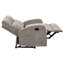 Causeuse inclinable manuelle Mito, mousse enveloppante Dacron, chenille gris sable