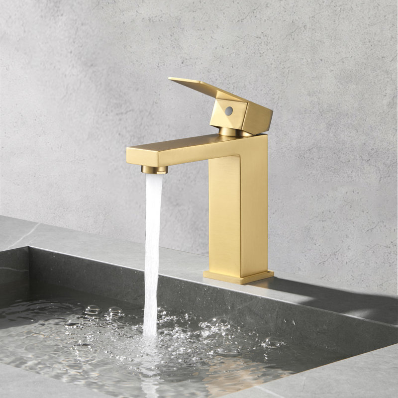Single-Hole Single-handle Bathroom Faucet, Brushed Gold