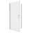 28"X 72" Pivot Shower Door Aluminum Frame, Half Frame ,1/4"(6Mm) Tempered Glass Explosion Proof Film,Stainless Steel Handle-114613237