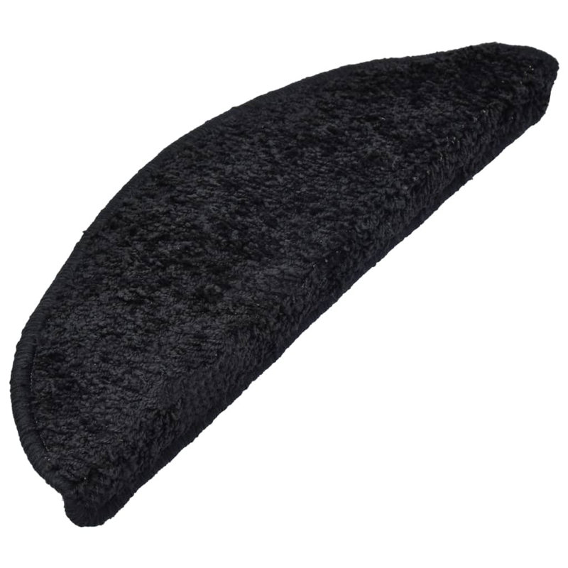 Stair Mats Black, Semi-Circle  10.65 x 25 cm