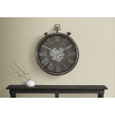 Round, Gear Mechanism, Large Oversized, Wall Clock