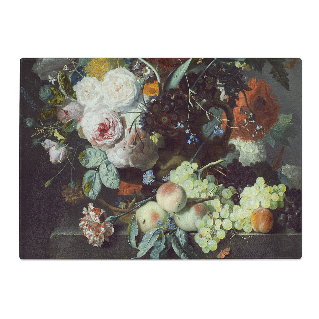Still Life with Flowers and Fruit Vol.2 by Jan Van Huysum Chopping Board
