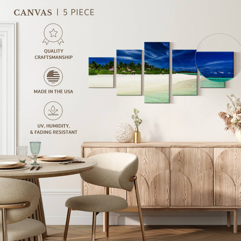 Stunning Maldives Beach, 42" H x 92" W
