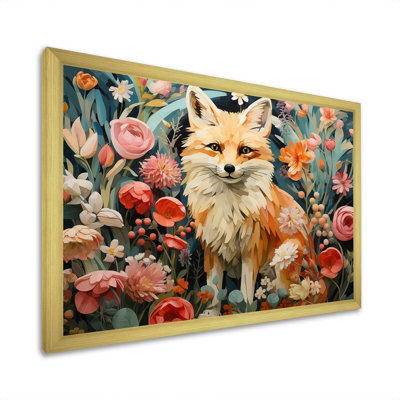 Orange And Pink Fox In Mattise Style III - Fox Animal Wall Art