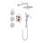 Shower System With Shower Head, Hand Shower, Slide Bar, Bodysprays, Shower Arm, Hose, Valve Trim, And Lever Handles-117992994