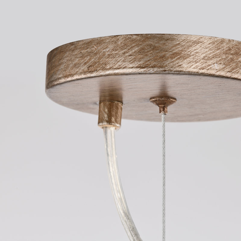 Lustre perlé en bois pissenlit moderne 8 lumières Chrishaud