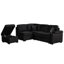 Lit noir de 218 cm avec rangement, canapé-lit 2 en 1 pour salon. Structure en contreplaqué, rembourrage en mousse haute densité pour une durabilité et un soutien optimaux. Convient également à la chambre et au salon. Revêtement en velours doux.