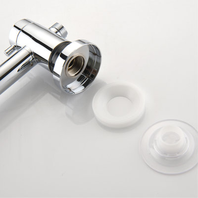 Pomme de douche combinée à barre coulissante en acier inoxydable sans perçage à 7 réglages, système de spa double avec douchette Tup (valve brute incluse)