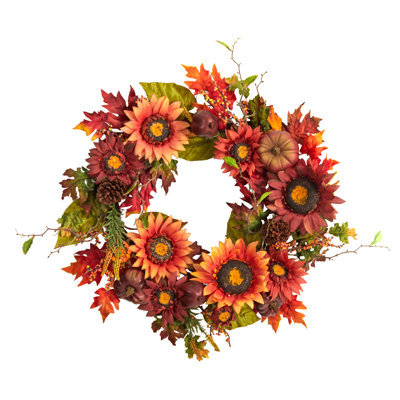 Faux Mixed Assortment 24'' Wreath
