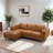 Chase Genuine Leather Sectional Left Facing-1740211377
