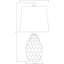 Lampe de table blanche 21,5 po Ariyana