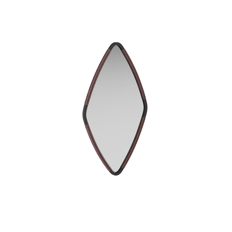 Brielle Diamond Brass Mirror