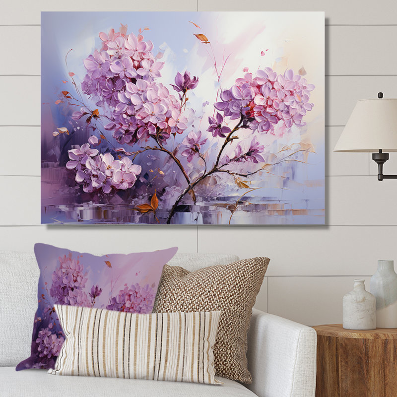 Charme mauve lilas mauve, Toile tendue, H 34 po x l 44 po x P 1,5 po