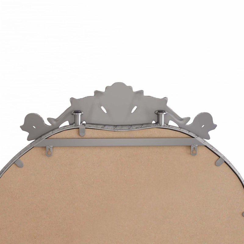 Hanging Wall Mounted Mirror, Antique Silver