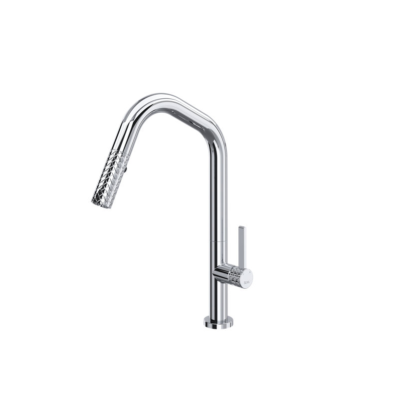 Tenerife Pull-Down Kitchen Faucet with U-Spout, Polished Chrome
