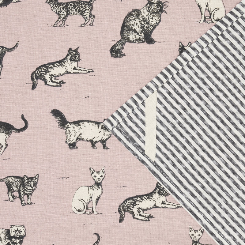 Tea Towel Kitchen Towel, 2, Grey/Pink