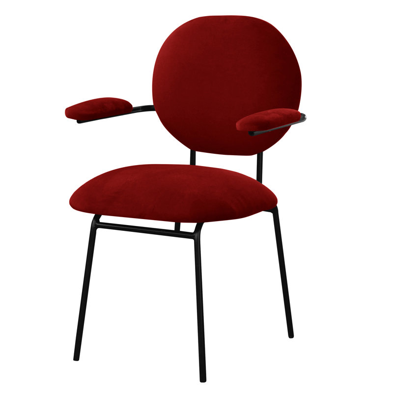 Upholstered Armchair, Burgundy