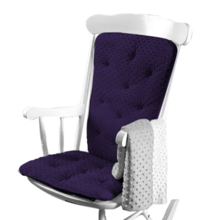 Ensemble de coussin de siège et de dossier (chaise non incluse), Bleu marine
