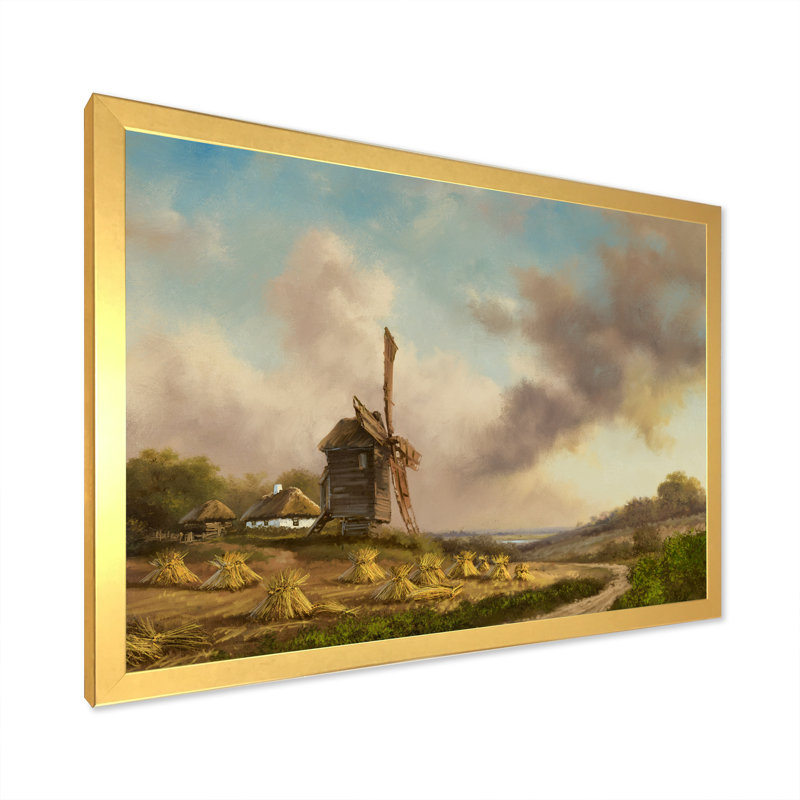 «Europ Mill», reproduction de cadre photo sur toile, H 8 po x l 12 po x P 1 po, Cadre doré