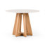 Creston Round Oak Pedestal Dining Table-1261771382