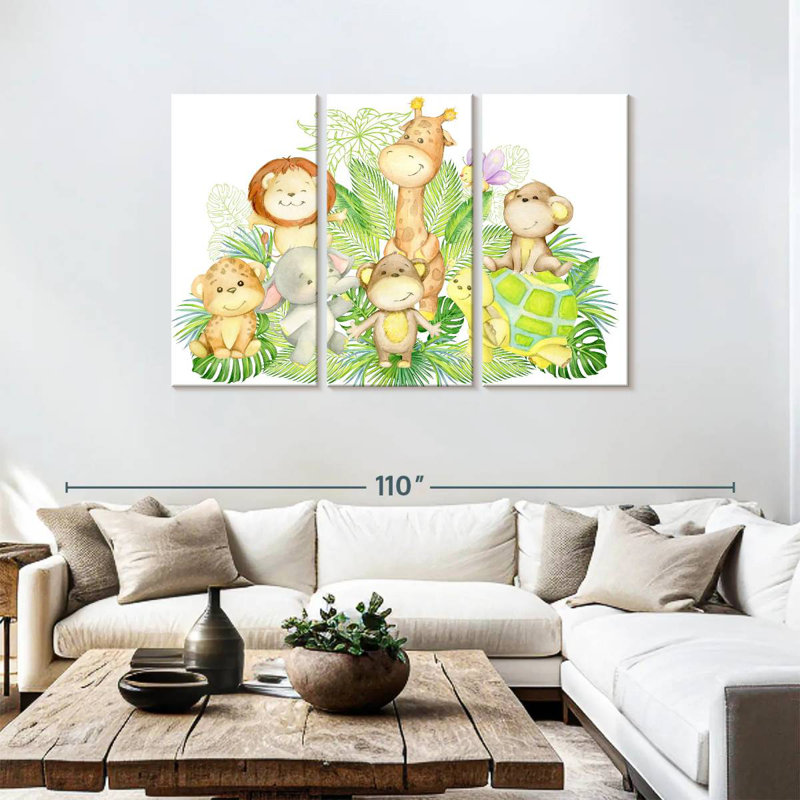 Chambre de bébé Ashelle Jungle, H 48 po x l 74 po