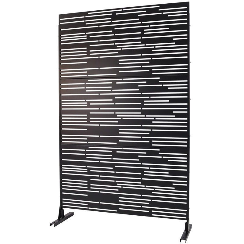 Écran d'intimité extérieur et intérieur H 76 po x l 48 po, Noir