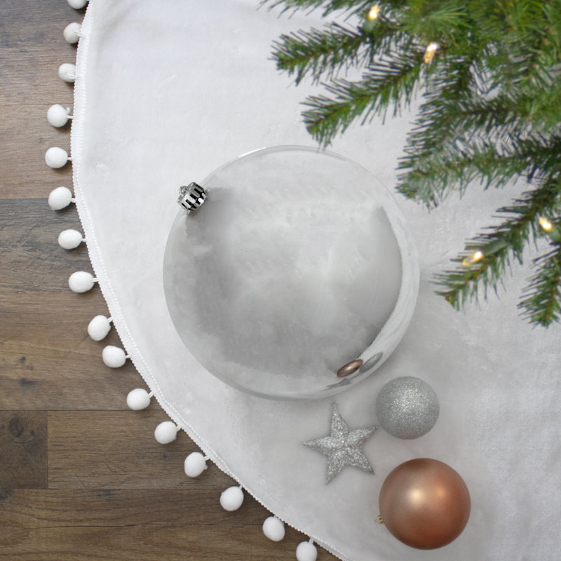 Ornement boule de Noël argentée incassable et brillante 10 po (250 mm)