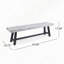 Sandblast Finish Acacia Wood Dining Bench with Rustic Metal Finish Frame-639559053