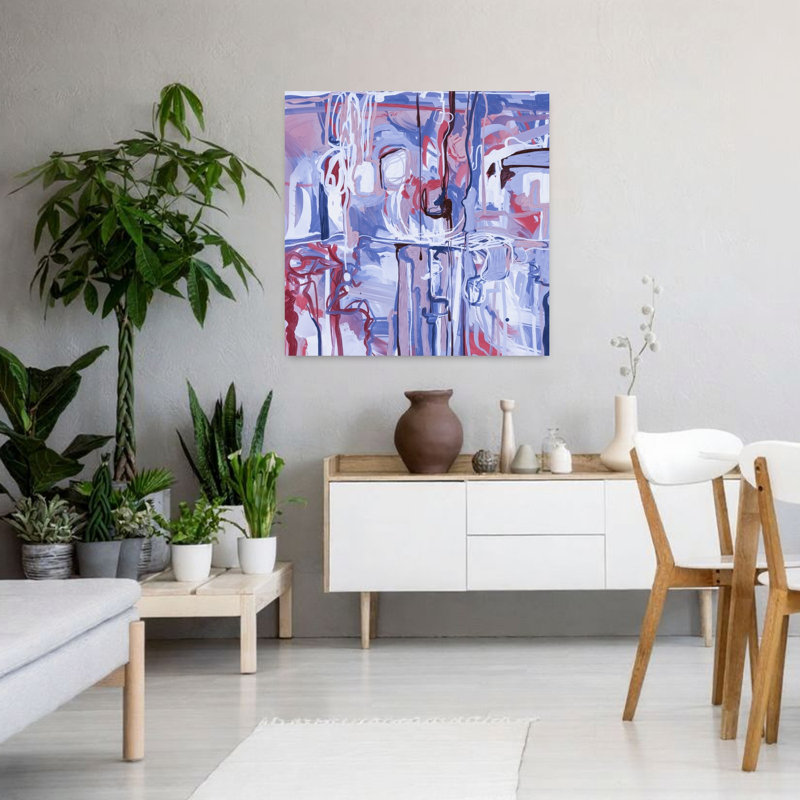 Art contemporain, art contemporain abstrait, H 36 po x l 36 po