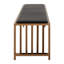 Tillar Genuine Leather Upholstered Bench