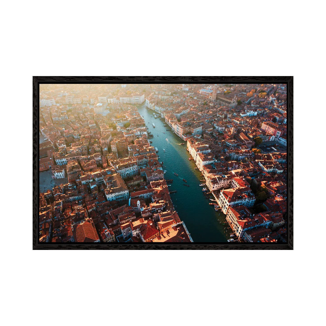 Aerial Sunset Over The Grand Canal, Venice, Italy by Matteo Colombo - Gallery-Wrapped Canvas Giclée on Canvas