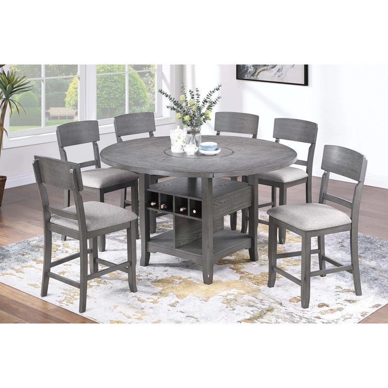 60.4" W COUNTER HEIGHT TABLE, GRAY, Gray