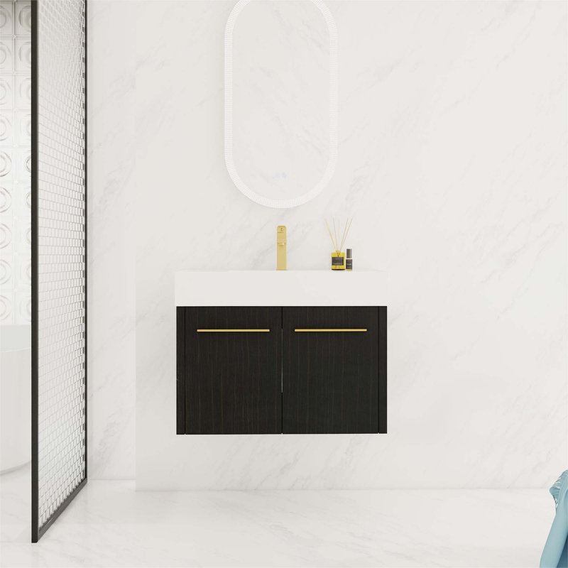 Meuble-lavabo mural avec lavabo, 30"