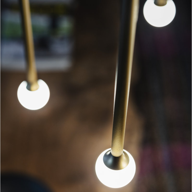STORM 1 - Light LED Pendant, 16.5" H x 4.4" W x 4.4" D, Gold