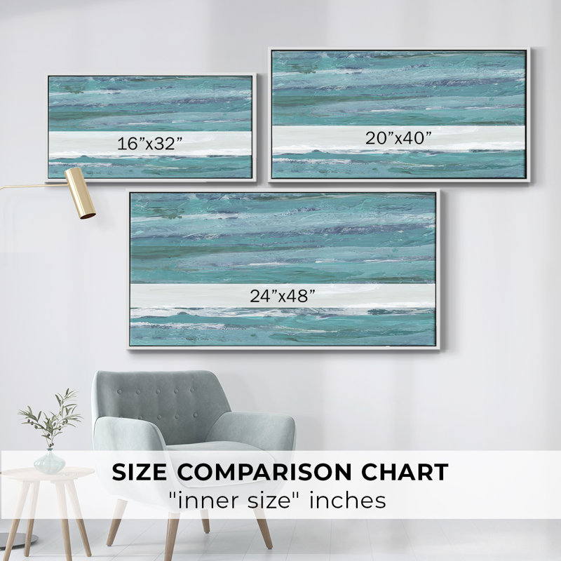 Linea Tides I - Toile tendue avec châssis tendue, prête à accrocher